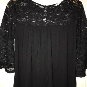 Large black laced blouse